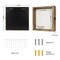 Shadow Box Display Case 11 x 11 Flowers Shadow Box Frame with Glass Window Picture Frame Wedding Bouquet Memorabilia Medals Photos Memory Box for Keepsakes - Carbonized